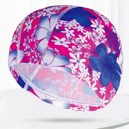 Men Women Fabric Swimming Caps Multi Colors Patterns Printed Swim Pool Water Sports Bathing Hat Elastic Nylon Swim Cap for Adults