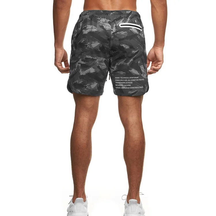 Camouflage Running Shorts Men Gym Fitness Sports Shorts Quick Dry Swim Beach Shorts Jogging Training Short Pants Male Sweatpants