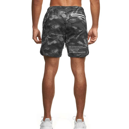Camouflage Running Shorts Men Gym Fitness Sports Shorts Quick Dry Swim Beach Shorts Jogging Training Short Pants Male Sweatpants
