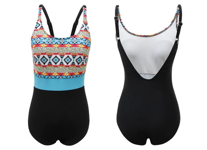 One-Piece Large Swimsuits Closed Female Plus Size Swimwear For The Pool Swim Bather Beach Body Bathing Suits Women