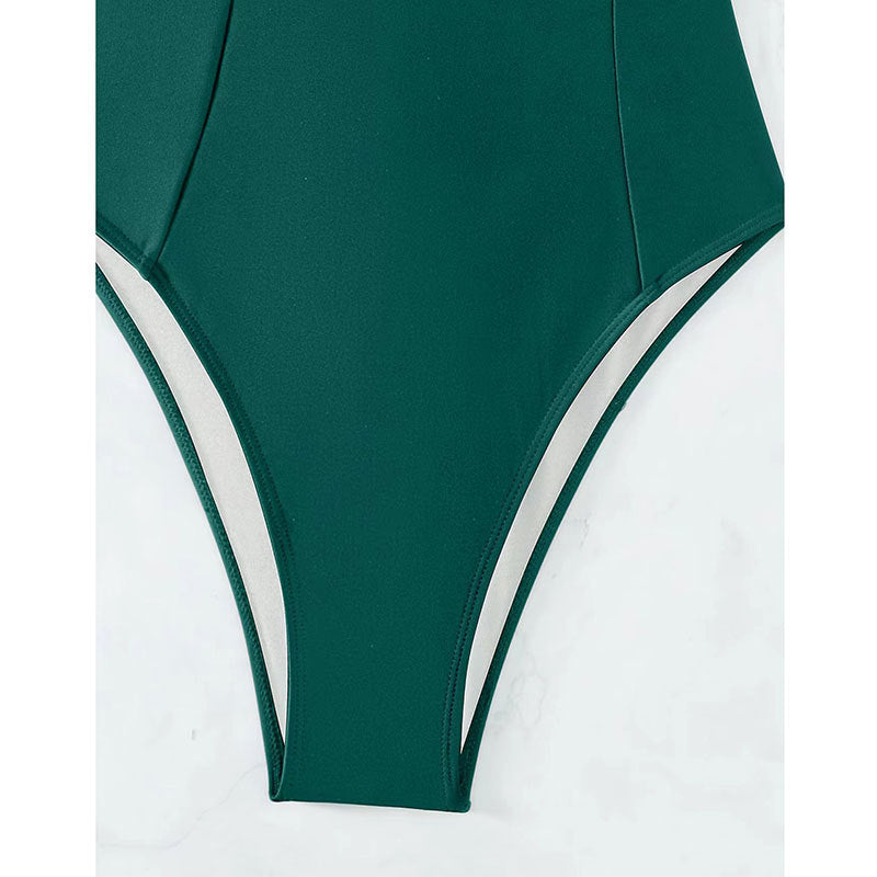 Bandage One Piece Swimsuit Women Retro Vintage Tummy Control Swimwear Bathing Suit Monokini XXL