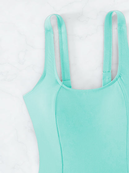 Bandage One Piece Swimsuit Women Retro Vintage Tummy Control Swimwear Bathing Suit Monokini XXL