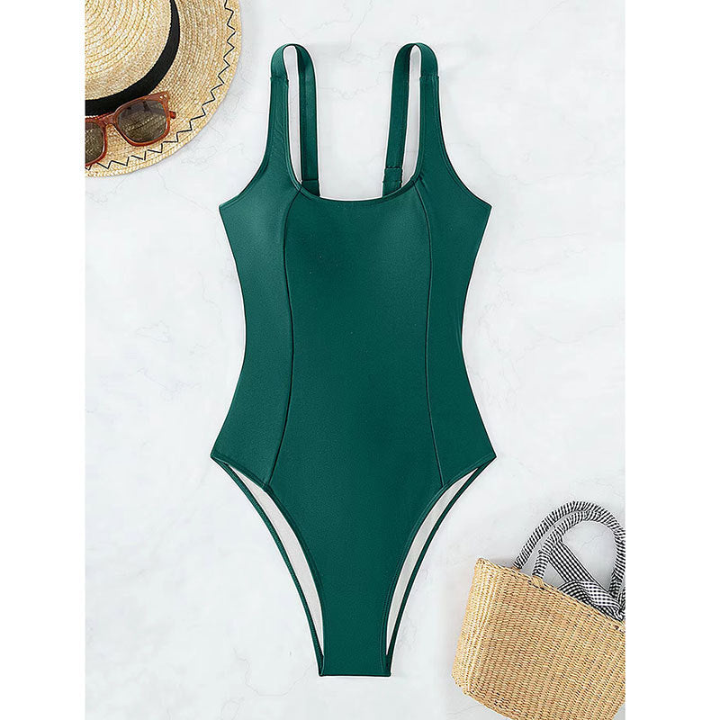 Bandage One Piece Swimsuit Women Retro Vintage Tummy Control Swimwear Bathing Suit Monokini XXL