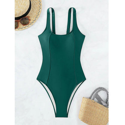 Bandage One Piece Swimsuit Women Retro Vintage Tummy Control Swimwear Bathing Suit Monokini XXL