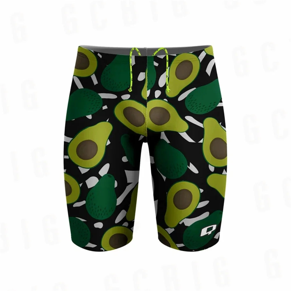 Summer Mens Beach Swimming Pants Swimwear Training Swim Shorts Trunks Swimsuits Boys Jammer Running Sports Surf Shorts Trunks