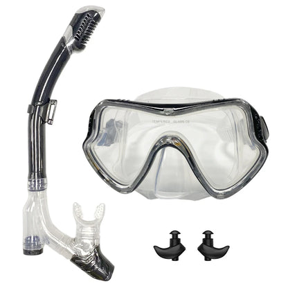 QYQ Diving mask Professional Snorkel Diving Mask and Snorkels Goggles Glasses Diving Swimming Easy Breath Tube Set Snorkel Mask