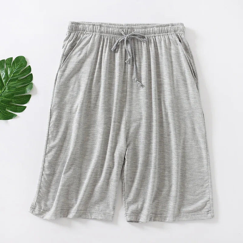 Plus Size 7XL 8XL Casual Sleep Shorts for Men Casual Modal Men's Pajamas Shorts Summer Soft Five Points Cotton Beach Shorts Male