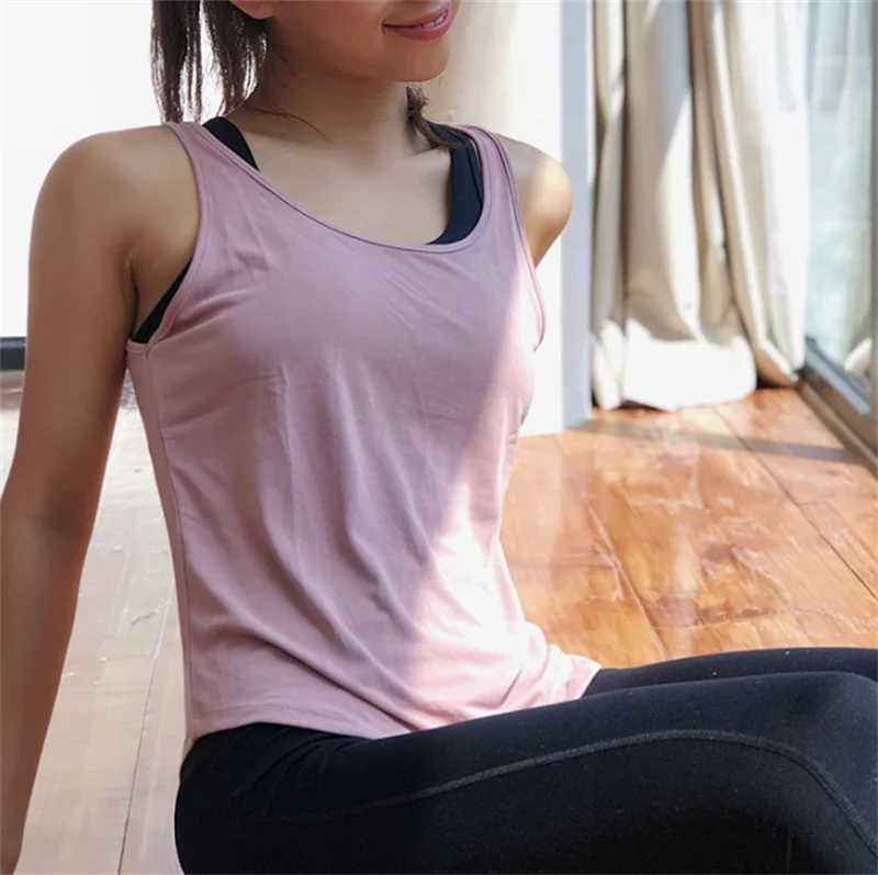 Backless Seamless Sleeveless Casual Shirt Lightweight Loose Vest Running Yoga Workout Fitness Tanks Tops for Women