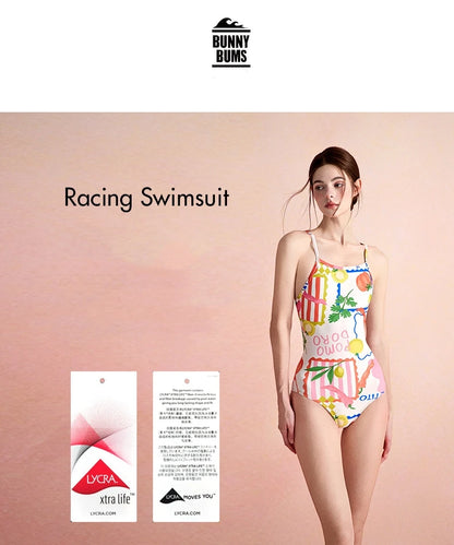 Women UV Protection One Piece WaterProof Sports Surfing Beach SwimWear Female Professional Quick-Dry Bathing Push Up SwimSuit