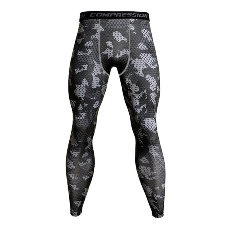 Men Leggings Skinny Long Pants Running Yoga Sports Gym Fitness Boy Training Basketball Base Layer Camouflage Trousers Quick Dry