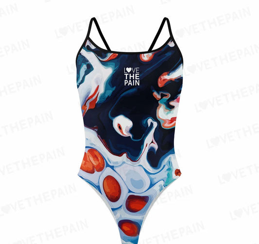 One Piece Swimsuit Women Thin straps Swimsuit Training Swimwear Backless Bathing Suit Beachwear Swim Wear Monokini