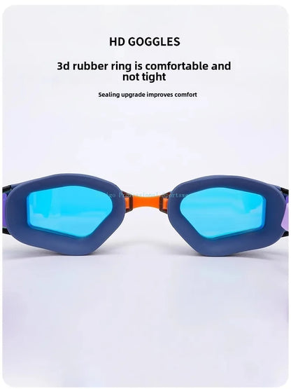 Professional Swim Goggles For Competition Zoke Electroplated Anti-Fog Swimming Goggles High-Definition Lenses With Clear Vision