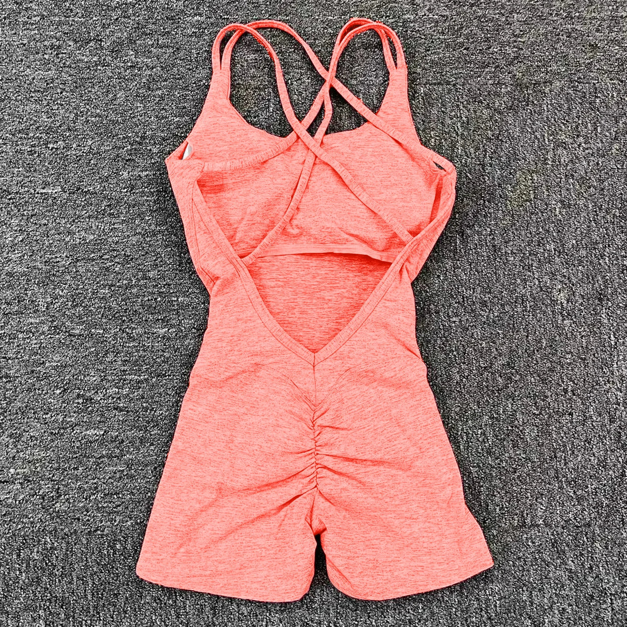 Pad Cross Back Women Lycra Fitness Gym One Piece Jumpsuit Leggings Workout Pant Female Shorts Active Wear Sport Outfit Suit