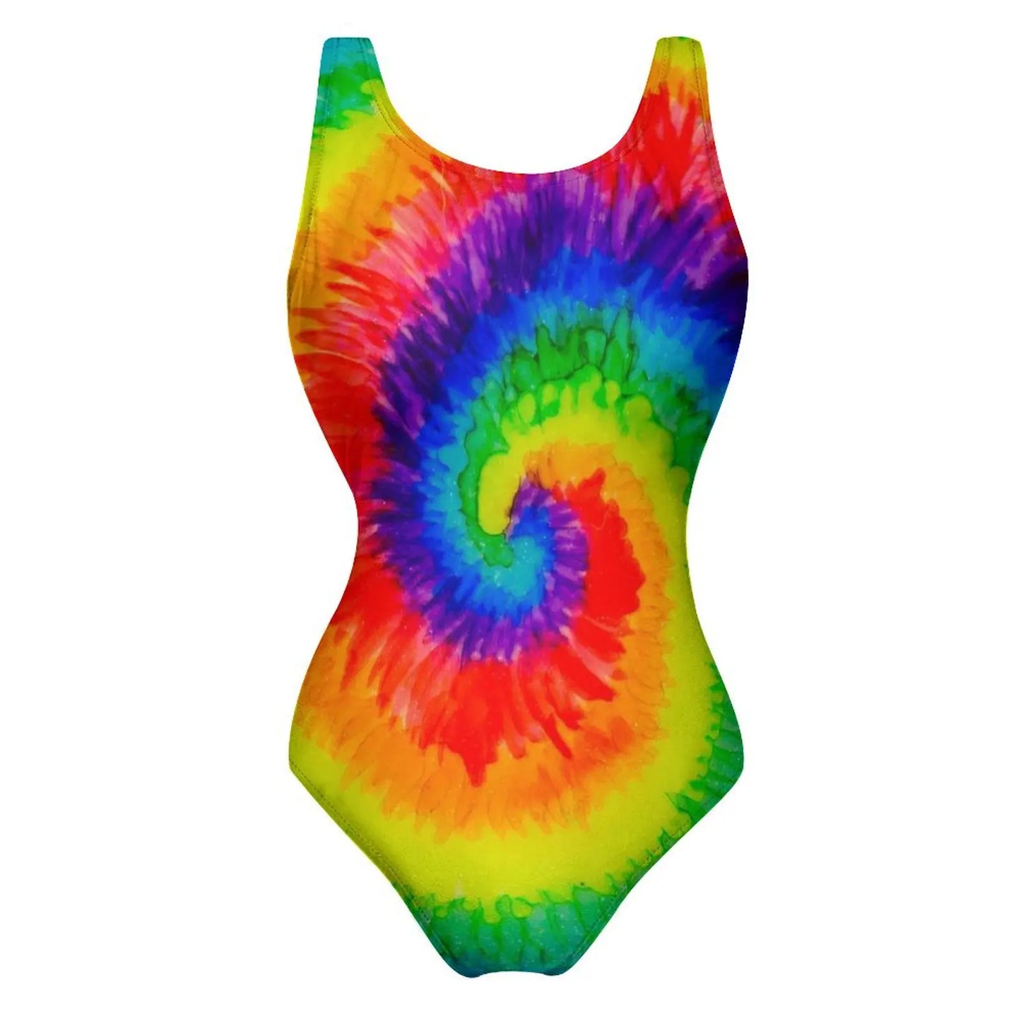 Bright Rainbow Swimsuit Abstract Art Push Up Swimwear One-Piece Vacation Bath Bathing Suit Bodysuit Design Beachwear Large Size