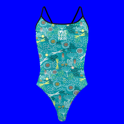 Love The Pain Women One-Piece Beachwear Triathlon Functional Training Swimwear