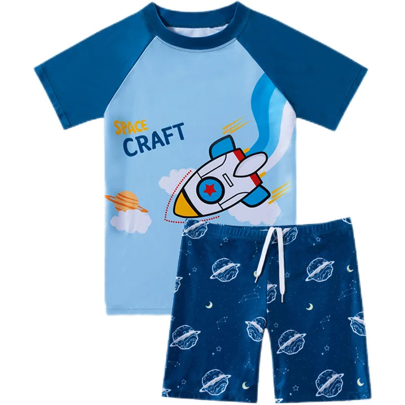 Children's Swimsuits, Men's Primary, Middle, Big Children, Boys, Students' Swimsuits, Baby Split Swimsuits, Swimming Caps