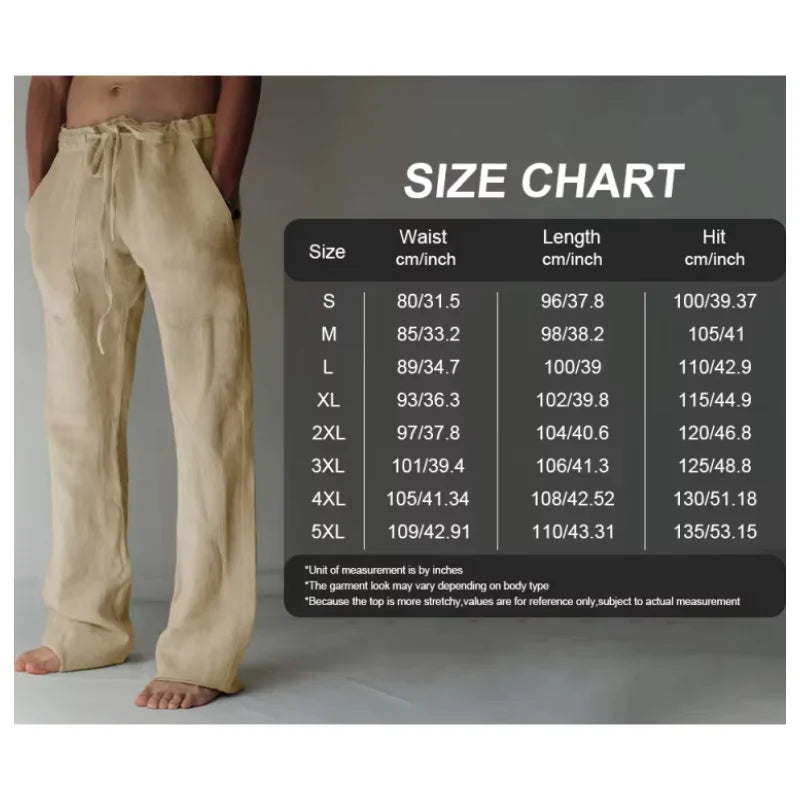 Stylish Men's Casual Pants Retro Classic Print Casual Pants Beach Wide-Leg Pants Streetwear Loose-Fit Athletic Pants