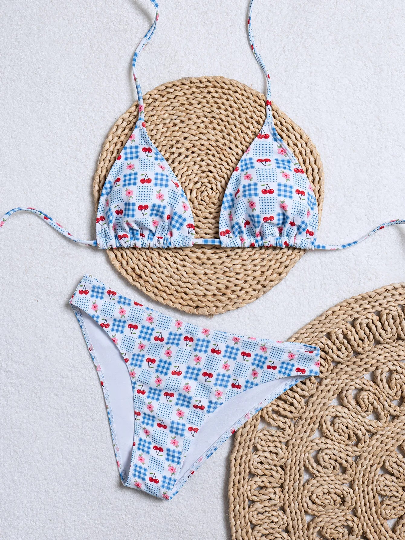 Bikini's Multi Color Choice Bathing Suit Women Dot Cheetah Print Split Swimsuit Backless Lace Up Beachwear Fashion Holiday Bikini Set Summer