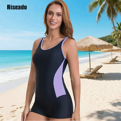 Female Athletic One Piece Swimsuit for Women Racerback Sport Swimsuits Modest Swimwear Training Competition