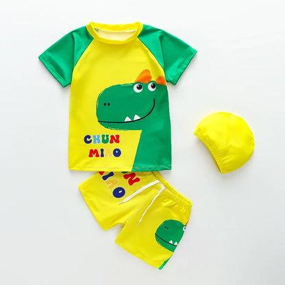Boys Swimwear Two Pieces Swimsuits Toddler Boys Floating Suit Children Surfing Suit Kids Cartoon Beach Wear Swimming Trunks