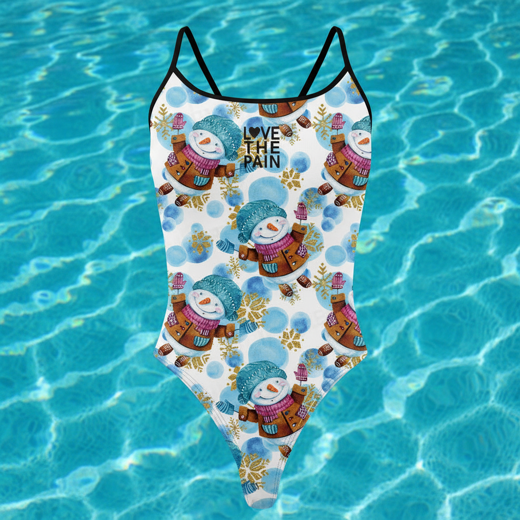 Love The Pain Women One-Piece Swimsuit Pool Bathers Squad Back Monokini Bathing Suits Beachwear Triathlon Functional Training Swimwear