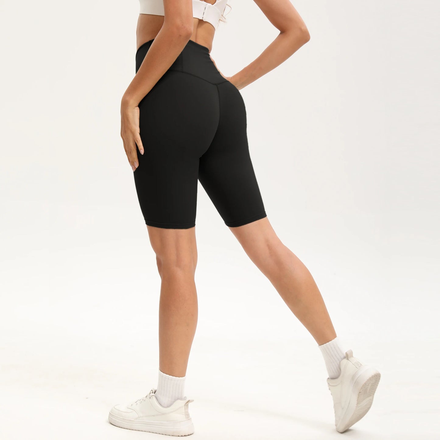 S-XXXL Bike Shorts Women High Waist 3 Pockets Workout Yoga Shorts Stretch Gym Fitness Comfort Ready to Wear Activewear Running Pants