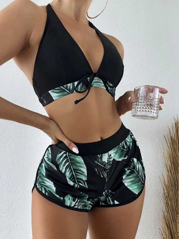 Summer Print Swimsuits Bikini Sets Female Swimwear Sports Beach Wear Two piece Bathing Suit Girls Pool Women Swimming Suit
