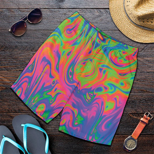 Colorful Bubbles Harajuku 3D Print Surfing Board Shorts Cool Summer Street Hip Hop Swim Trunks For Men Travel Beach Shorts