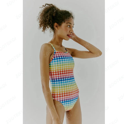 Swimwear Printed Designs Women's Swimming Suit Swimming Pro Team Long Training Comfortable Swimwear Race Training Suit