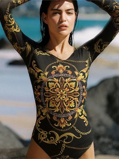 Rash Guard Swimsuit Women Summer Bathing Suit Long Sleeve Swimwear Women Beach Swimming Suit For Female