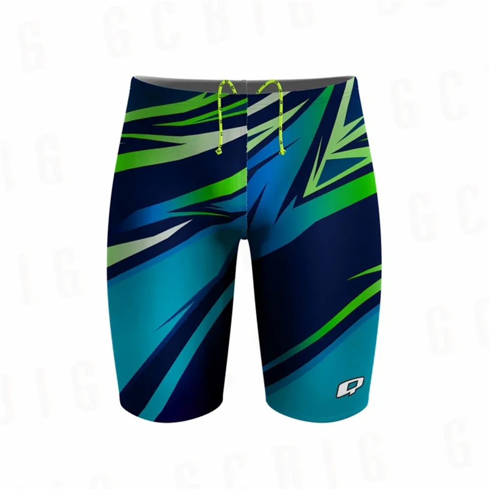 Summer Mens Beach Swimming Pants Swimwear Training Swim Shorts Trunks Swimsuits Boys Jammer Running Sports Surf Shorts Trunks