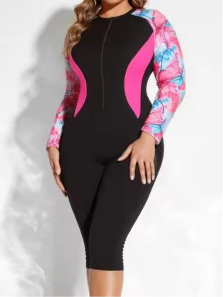 One Piece Plus Size Rash Guard Women Push Up Large Size Swimsuit Summer Mujer Big Size Tummy Control Swimwear Rash Guard