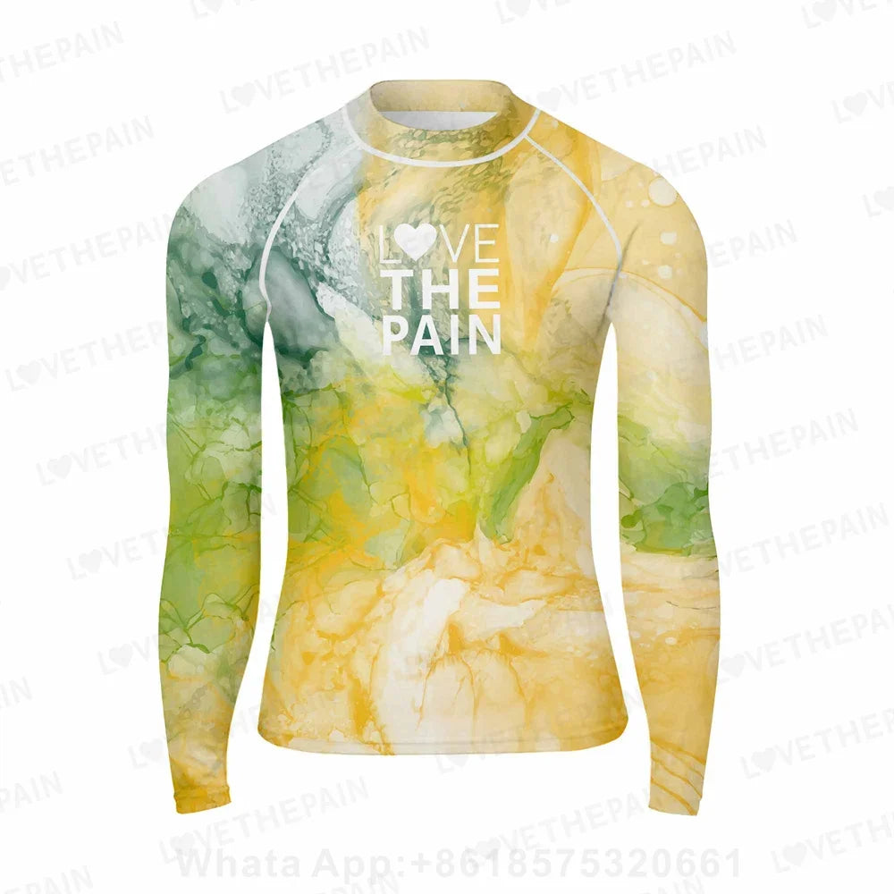 Men Long Sleeve Rash Guards Surf T-shirts UV Protection Swimsuit Surfing Diving Swimwear Swim Surf Beach Rash guard