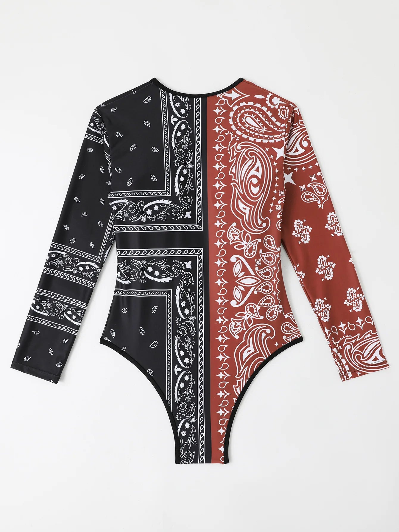 Rash Guard Long Sleeve Swimwear Women Surfsuit  Bikini One-Piece Swimsuit Mesh Patchwork Beach Wear Bath Suits Monokini