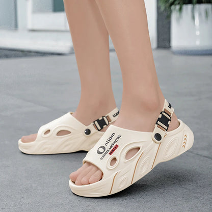 Summer Men's Massage Slippers Indoor Outdoor Sandals Beach Comfortable Soft Slides Clogs Casual Shoes Men Women Home Slippers