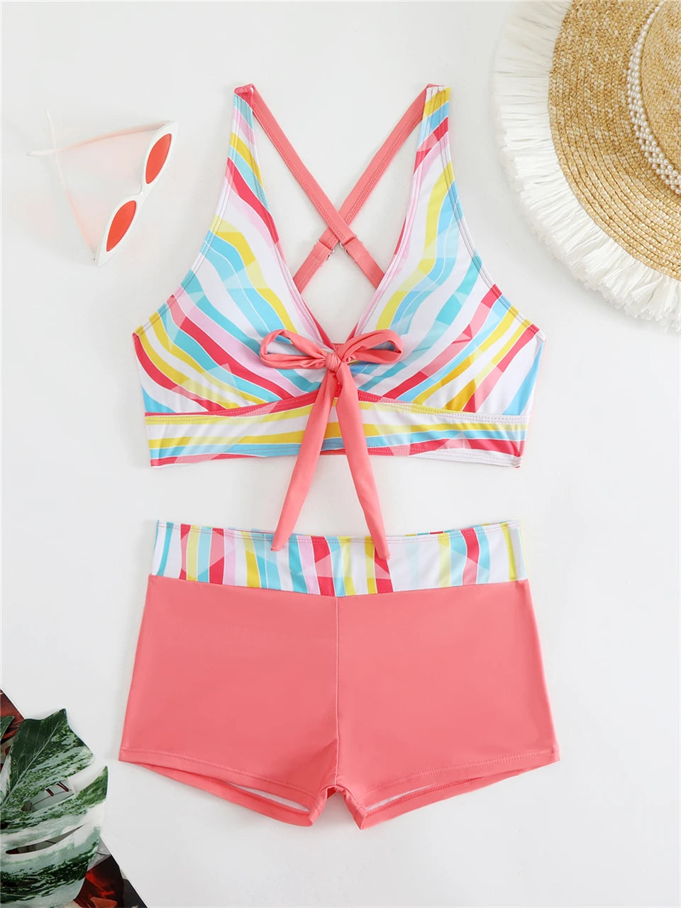 High Waist Bikinis Women Sports Swimwear Print Bathing Suit Female Padded Beach Wear Bathers Swimming Swimsuit Summer