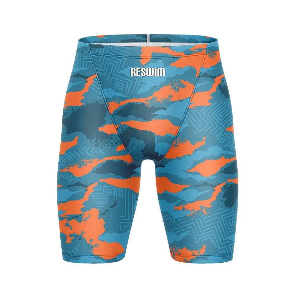 Swimming Trunks Beach Tights Shorts Men's Swim Jammer Shorts Athletic Training Swimsuit Short Quick Dry Lycra Surfing Pants