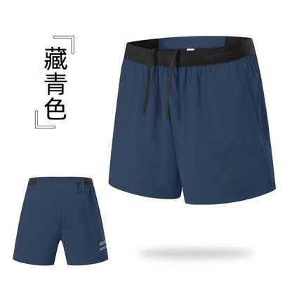 Mens Runnings Shorts Double Deck Fitness Shorts with Pocket 2 in 1 Sports Shorts Jogging Workout Clothes Gym Clothing Sportswear