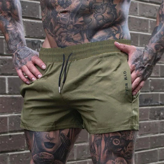 Summer Gym Fitness Men's Shorts Woven sweatpants Thin Fashion Men Marathon Running Shorts Sports Breathable Training Pants