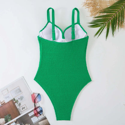 Push Up Swimsuit Women One Piece Solid Swimwear Female Bodysuit Bathers Bathing Swimming Swim Suit Summer Beachwear