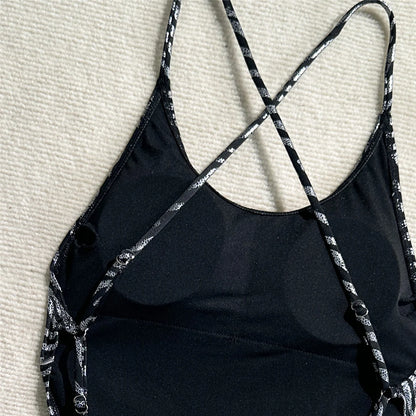 Cross Back High Leg Cut Women Swimwear One Piece Swimsuit Female Extreme String Mini Micro Thong Bather Bathing Suit Swim