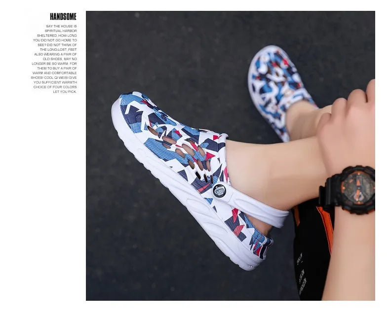 Men Sandals Light EVA Men's Casual Shoes Hole Shoes Clogs Home Garden Outdoor Male Beach Flat Slippers Big Size 49