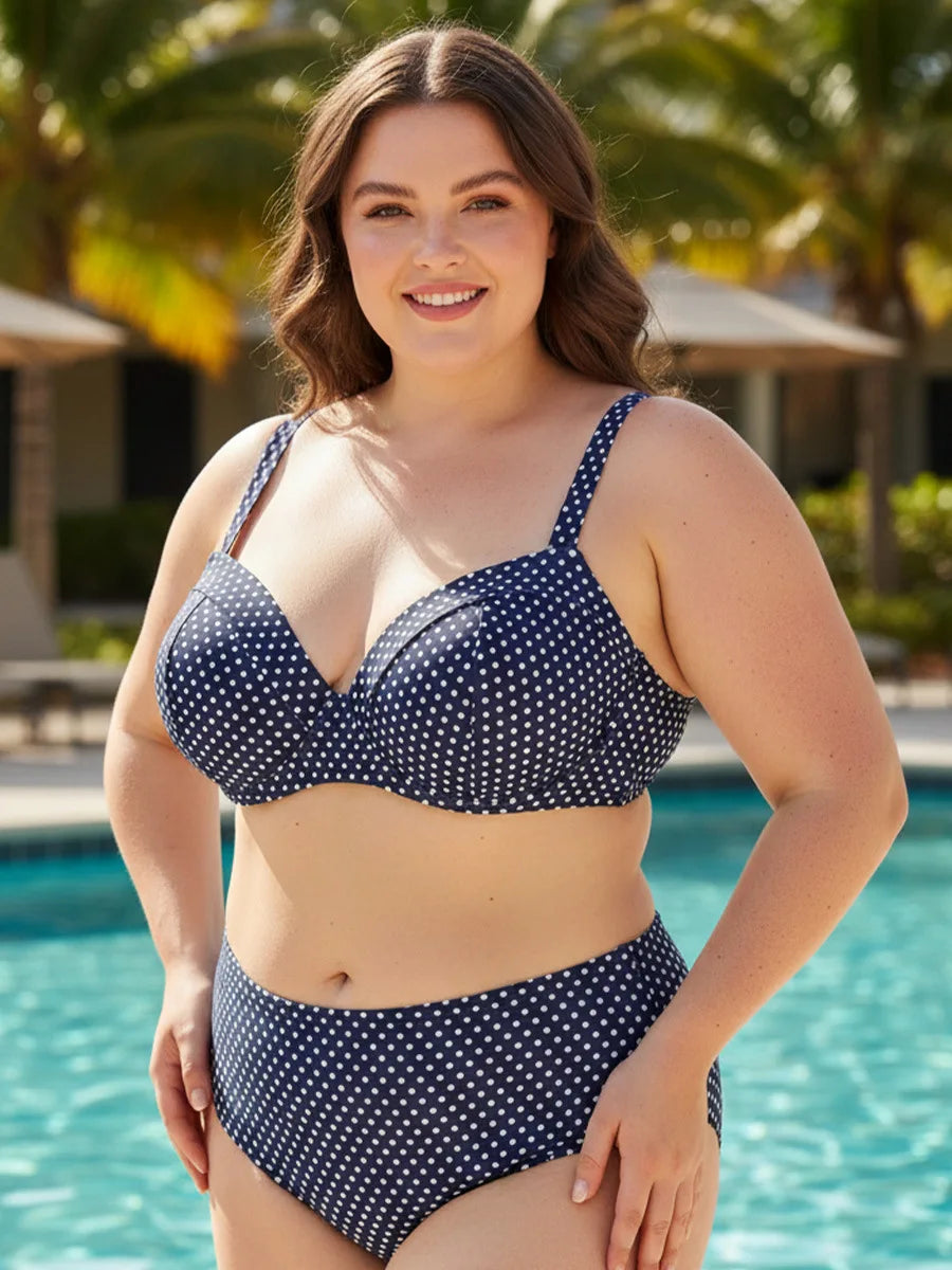 Triangle Bikini Swimwear, Plus Size European American Female Two Piece Swimsuit, Bulk Wholesale