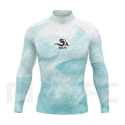 MALFC Rash guard for men Surfing Clothes Swimsuit Surf Wear UPF 50 Water Sport Long Sleeve T-shirt Swimwear