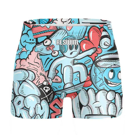 Swim Boxers Summer Men's Swimm Shorts Jammer Swimsuit Short Chlorine Resistant Swimwear Swimming Trunks Beach Tights Gym Surfing Pants