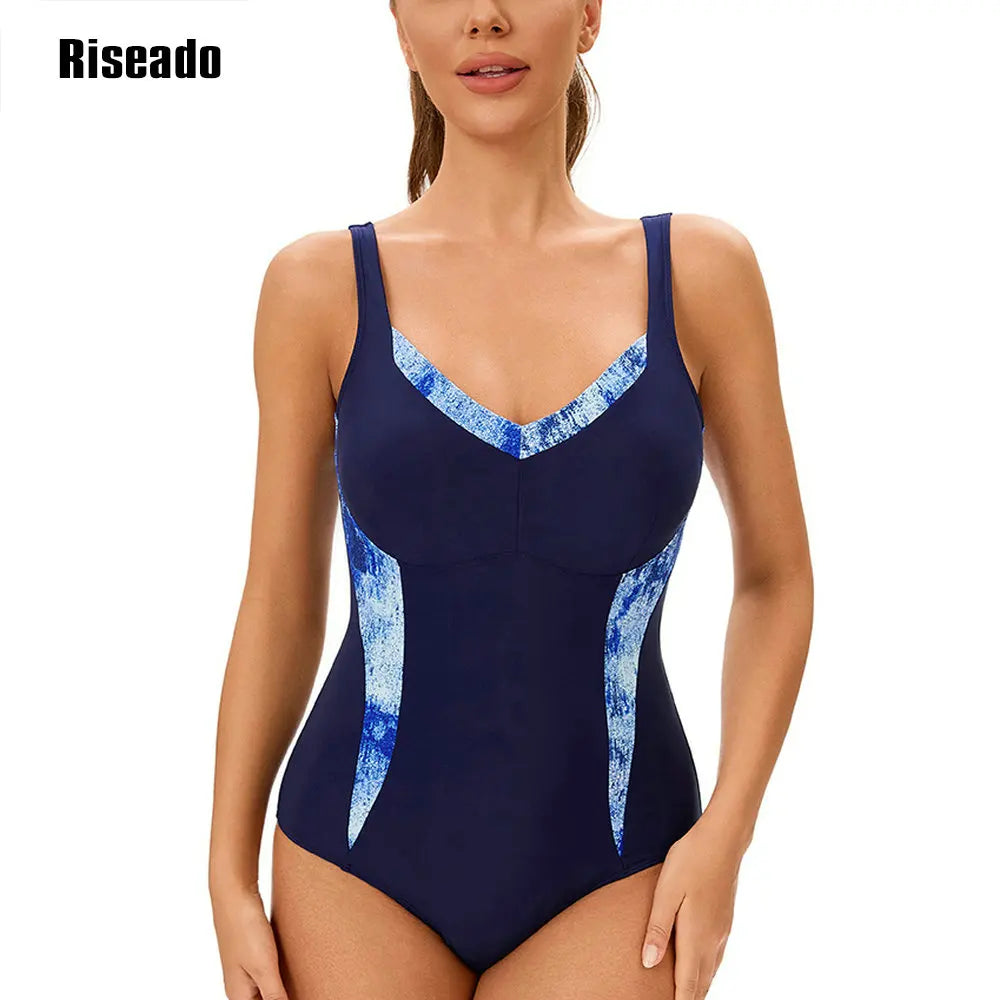 Women's Soft Cup Sporty Strap One Piece Swimwear- Women's One Piece Swimsuit with Comfort and Durability