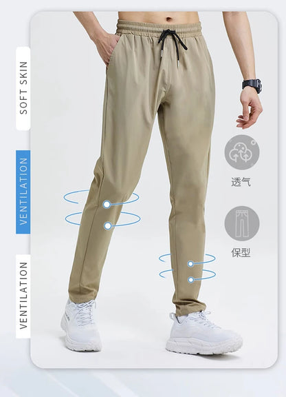 Pencil Pants Mens Gym Casual Sweatpants Pant Fishing Breathable Quick-Drying Ice Silk Outdoor Sports Cycling Jogging Training