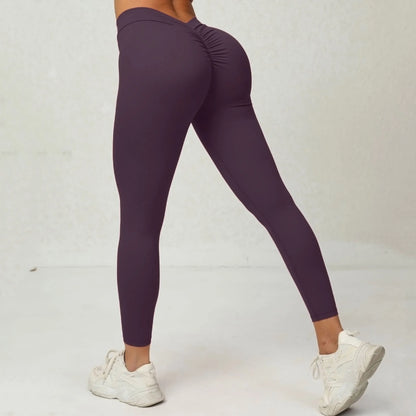 Nylon Gym Women's Pants Yoga Leggings Summer Outdoor Sports Indoor Fitness Sportswear Womens Clothing V-shaped Hip