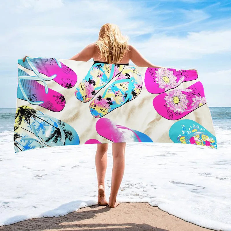 Microfiber Blanket Quick Drying Beach Towels Oversized Printing Towel Super Absorbent Pool Towel Blanket Boho Absorbent Towel