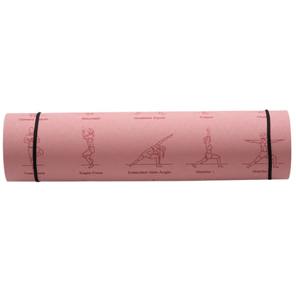 Yoga Mat Exercise Mats 6mm TPE Non-Slip Extra Thick High-Density Eco Friendly for Yoga Workout Pilates Yoga Mats for Women Men